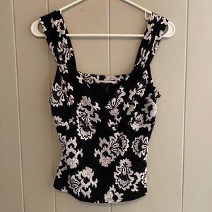White House Black Market floral silk camisole.